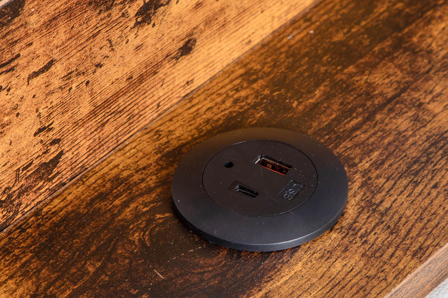 A002-1-3DU USB čalúnený integrovaný rám postele s čelom postele