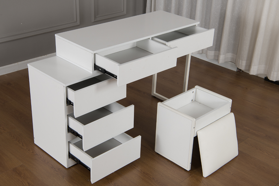 WSS992 Minimalistický čisto biely toaletný stolík
