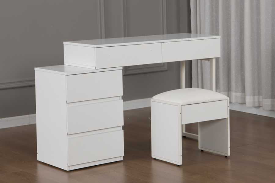 WSS992 Minimalistický čisto biely toaletný stolík