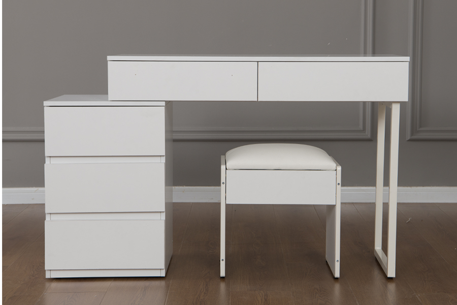 WSS992 Minimalistický čisto biely toaletný stolík
