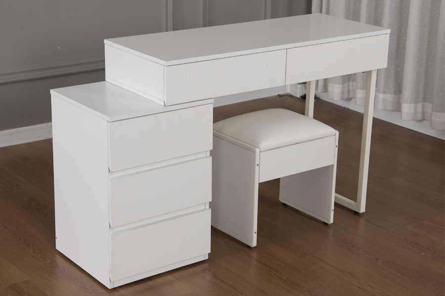 WSS992 Minimalistický čisto biely toaletný stolík