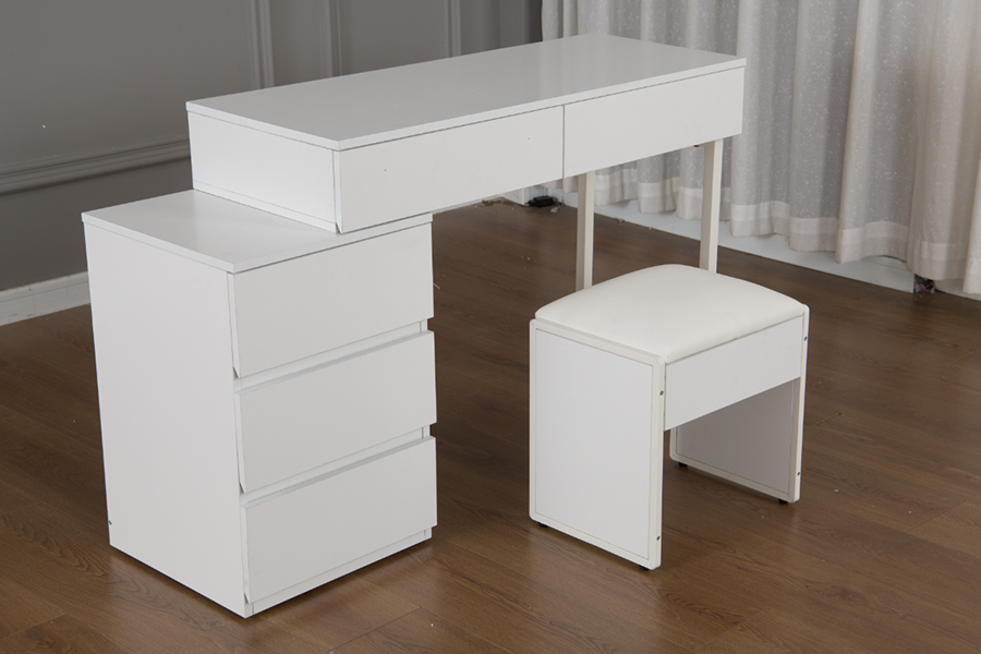 WSS992 Minimalistický čisto biely toaletný stolík