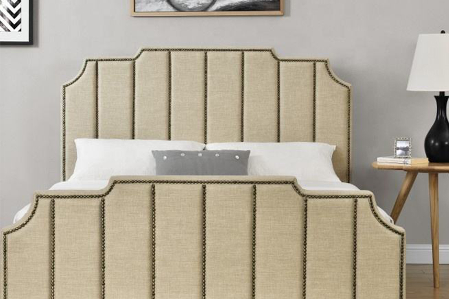 1205 velvet Fabric Double Bed Frame Čalúnená posteľ