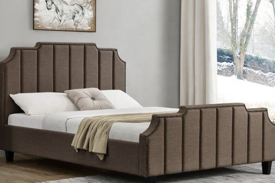 1205 velvet Fabric Double Bed Frame Čalúnená posteľ
