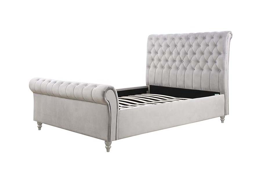 1563 Classical Sliver Sleigh Bed Čalúnená posteľ