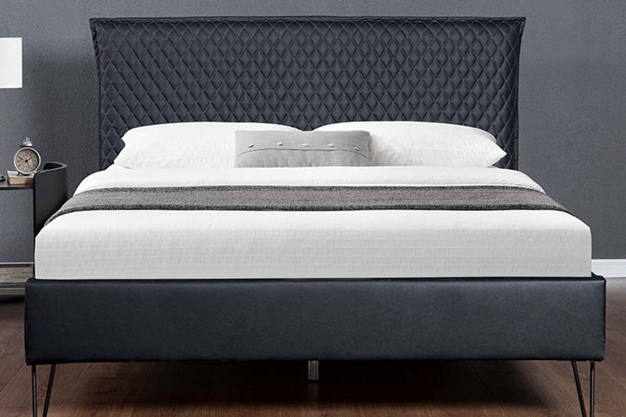 1664 Kožená posteľ Bett Moderná čalúnená posteľ