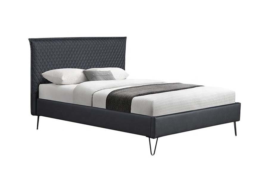 1664 Kožená posteľ Bett Moderná čalúnená posteľ
