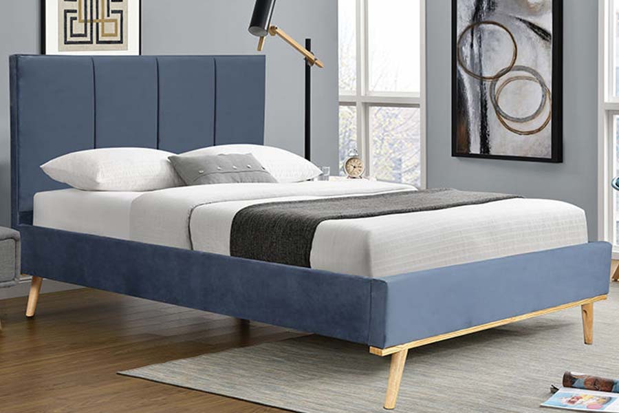 1495 Fabric Double Bed Odolný rám postele Čalúnená posteľ