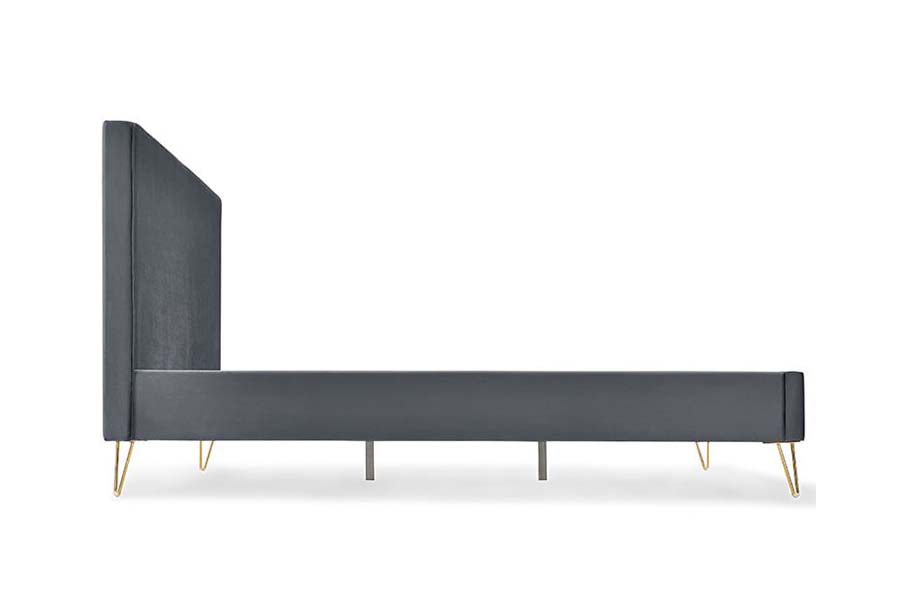 1476 Colorful Velvet Fabric Platform Bed Čalúnená posteľ