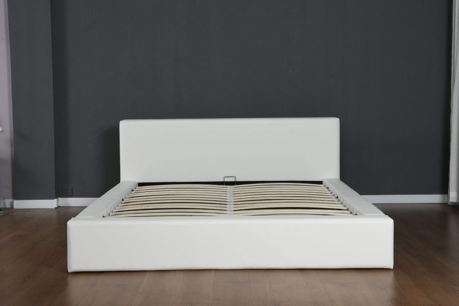 4246 Škandinávsky minimalistický úložný rám postele z umelej kože
