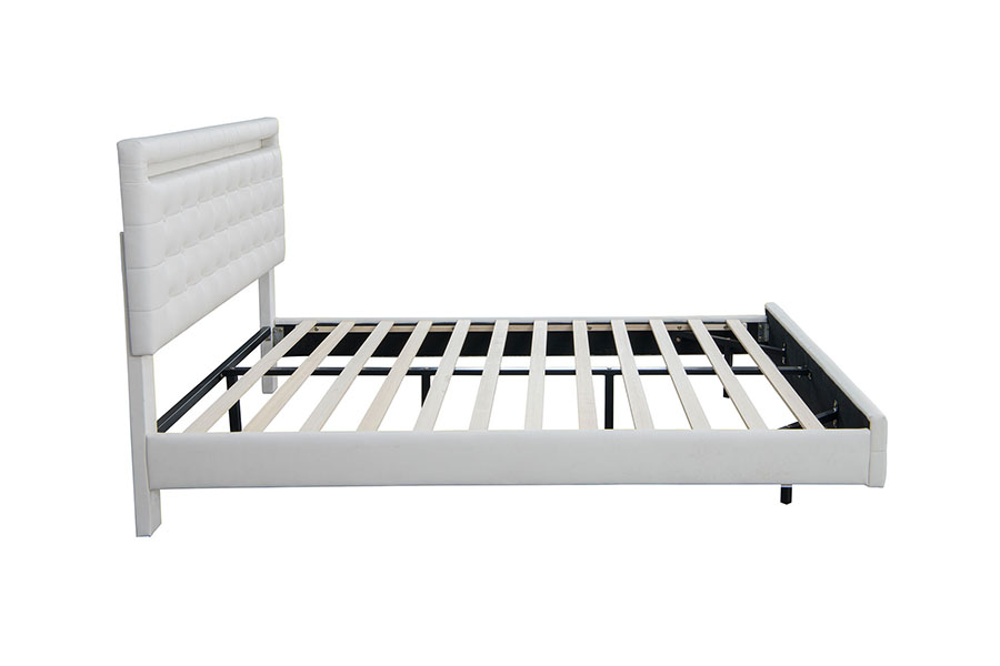 4209 King-Size nastaviteľný LED čalúnený rám postele