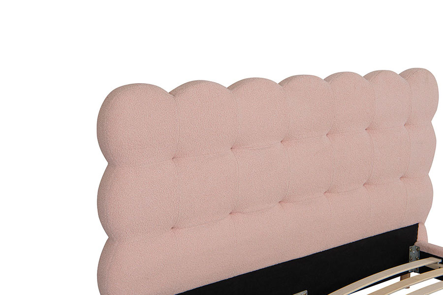4134 Všívaná čalúnená posteľ z vlny Sherpa French Design
