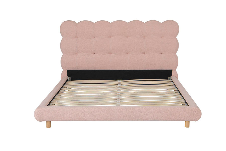 4134 Všívaná čalúnená posteľ z vlny Sherpa French Design