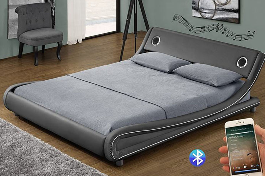 Hudobný reproduktor 1140S Gas Lift Rám postele zo syntetickej kože