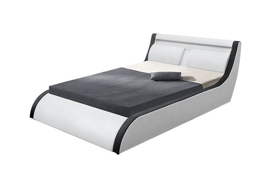 1175-1G Cushion Soft LED plynový výťah Osmanská PU kožená posteľ