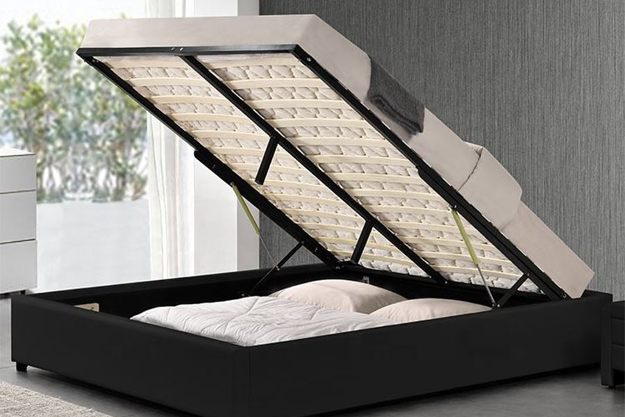 1155G Moderný hotelový rám s plynovým výťahom z umelej kože
