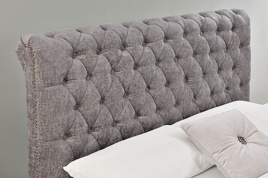1208G Chesterfield Ženilkovo-zamatový rám na uloženie na posteľ
