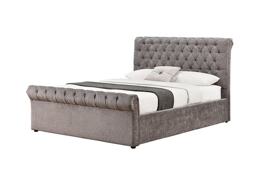 1208G Chesterfield Ženilkovo-zamatový rám na uloženie na posteľ