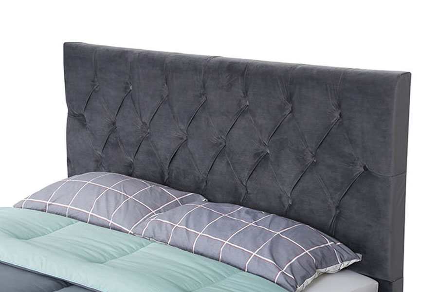 Čalúnený úložný rám postele s drevenou základňou 1406D Velvet King