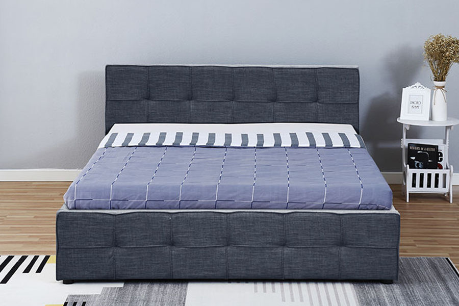 Čalúnený osmanský úložný rám postele z látky Queen z 1295G