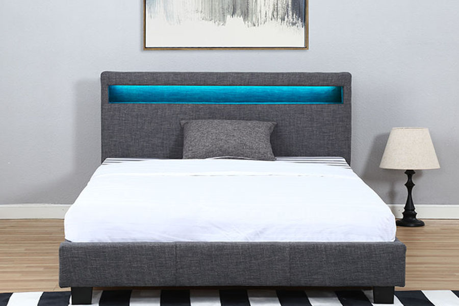 1334-1-2 Elegantný ľanový LED rám s dvojitým čalúnením