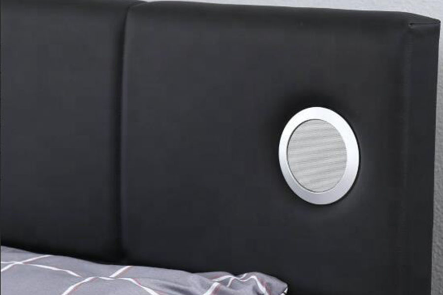 1239-1GS PU-kožený LED hudobný reproduktor s plynovým výťahom, úložný rám postele
